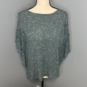 Maurices Women’s Blue/Teal Speckled Blouse Sz XXL